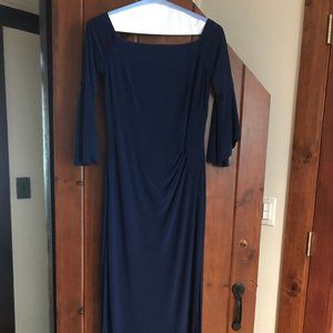 Ralph Lauren Long Evening Gown Size 8 Navy Blue